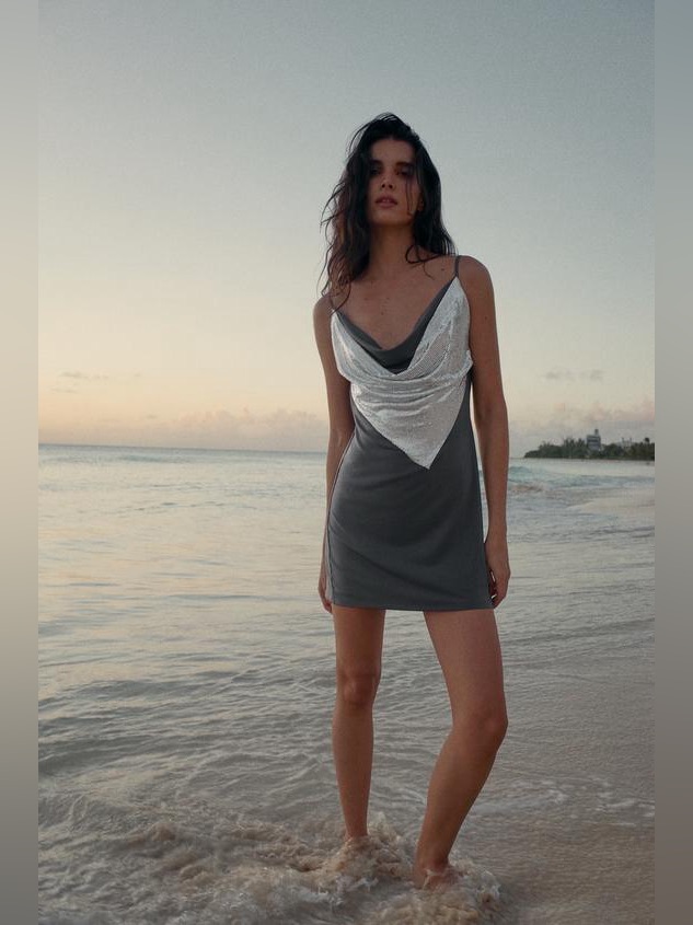 Zara Mesh Combination Dress